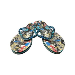 Vera‎ Bradley Black Pattern Thong Women's Sandals  Size 5/6